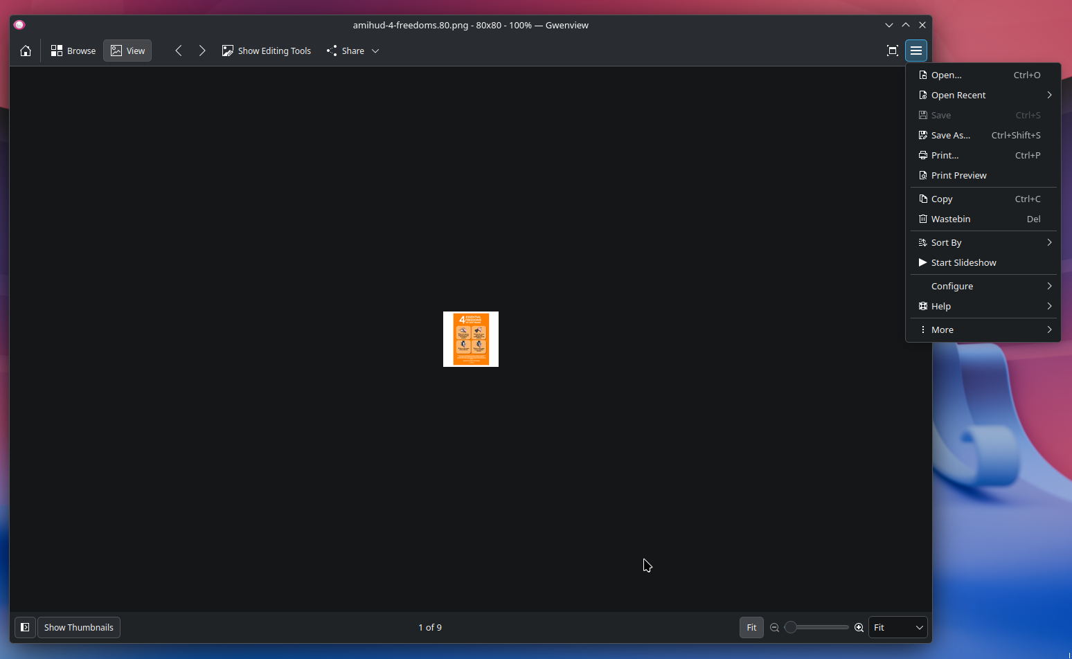 a screenshot of Gwenview
